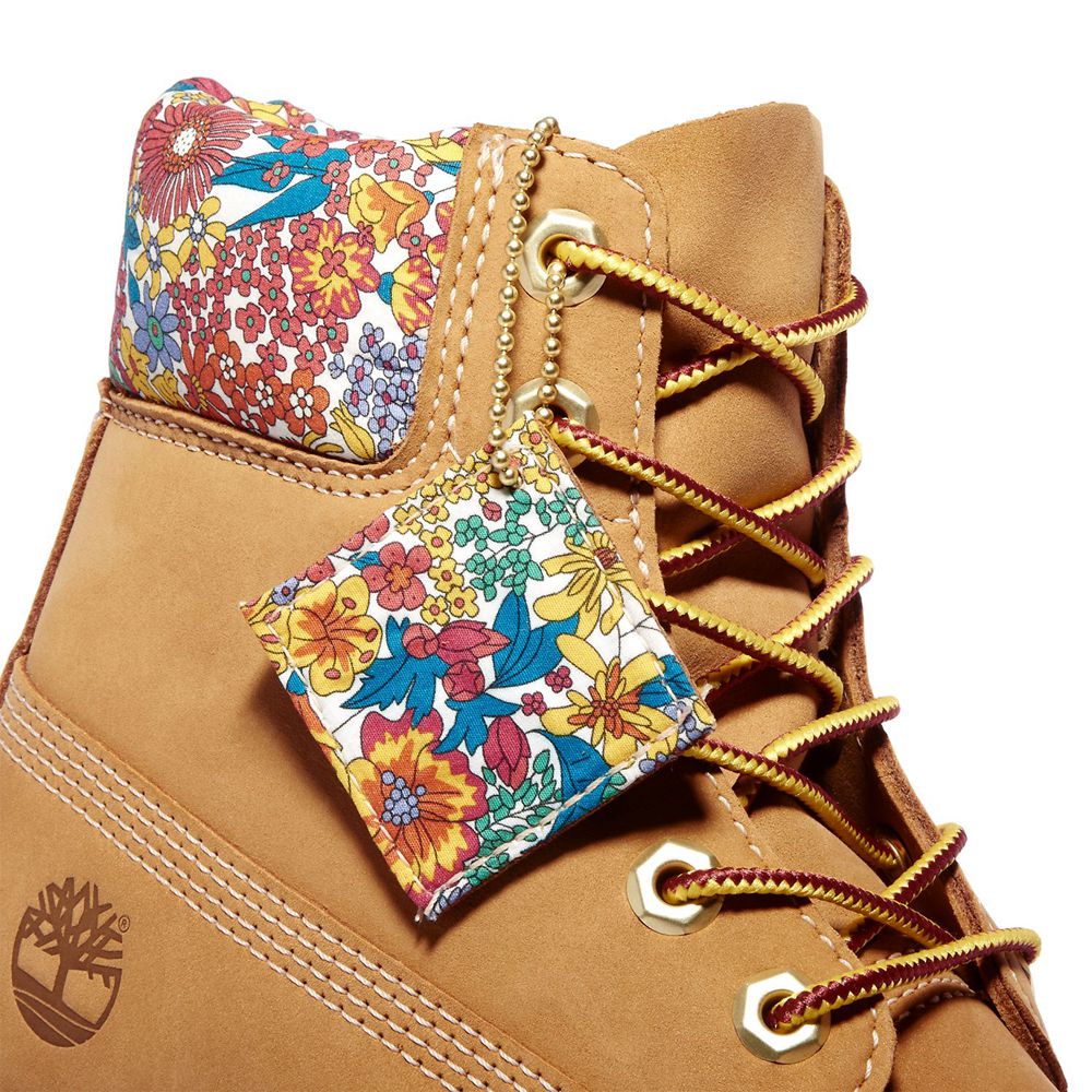 Bocanci 6-Inch Timberland Dama Maro - Premium Waterproof Made With Liberty Fabric - Romania - QCYVFW